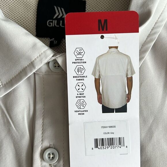 Gillz Men’s Button Down Short Sleeve Breathable Shirt M - Picture 4 of 7